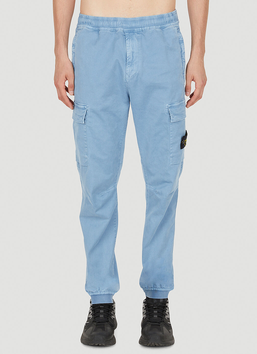 Stone island blue cargo pants on sale