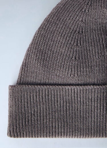 LN-CC® - Acne Studios: Wool Beanie With Rivet - Grey Acne Studios Wool Beanie With Rivet Grey acn0165073
