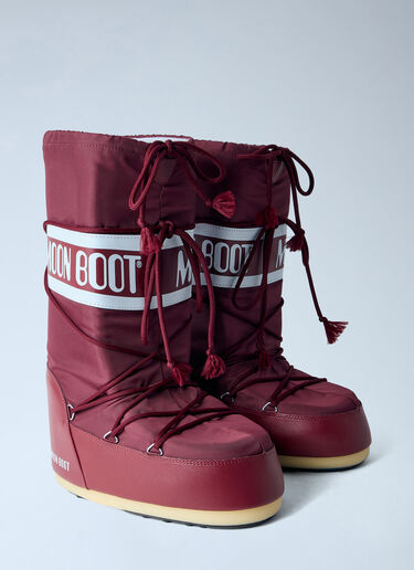 LN-CC® - Moon Boot: Icon Nylon Boots - Burgundy Moon Boot Icon Nylon Boots Burgundy mnb0366004