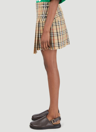 Burberry Zoe Kilt Skirt Beige bur0246092