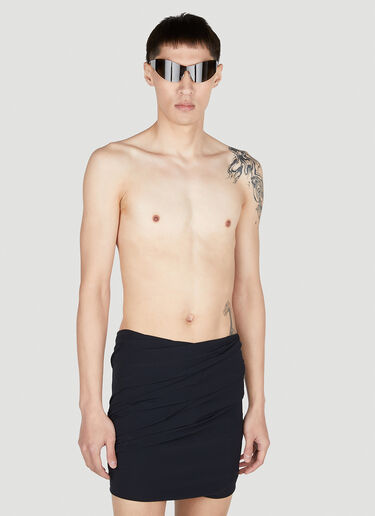 Rick Owens Wrap Around Swim Shorts Black ric0151020