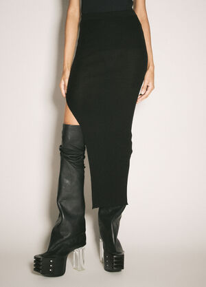 Rick Owens Rib Maxi Skirt Black ric0257014