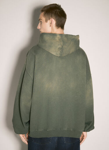 032C Spliced Bubble Hooded Sweatshirt Olive cee0158004