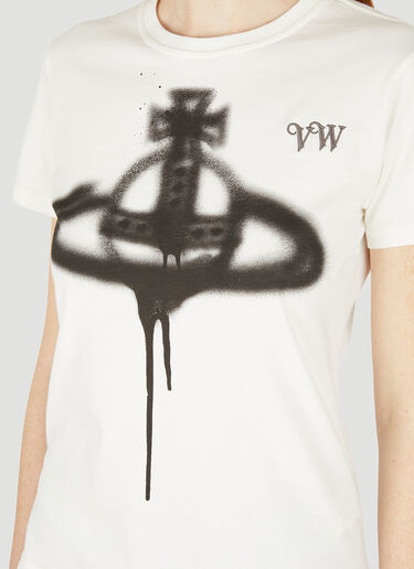 Vivienne Westwood Spray Orb Peru T恤 白 vvw0247010