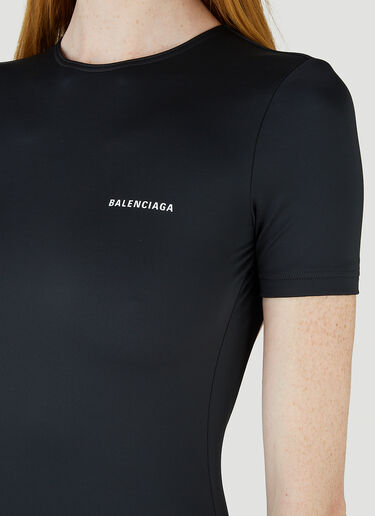 Balenciaga Open-Back Swimsuit Black bal0245152