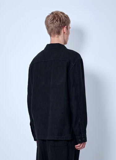 Massimo Osti Studio Cotton Twill Overshirt Black mao0166005