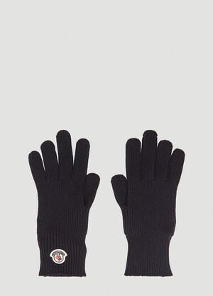 Moncler Logo Motif Gloves Blue mon0142034