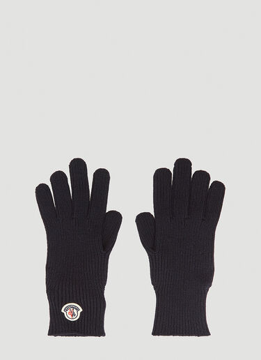 Logo Motif Gloves Moncler Logo Motif Gloves Blue mon0142034