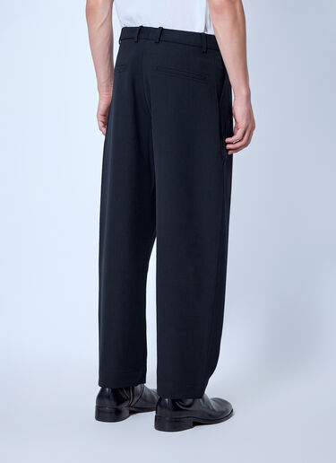 Studio Nicholson Tuck Cotton Tapered Leg Trousers Black stn0165002