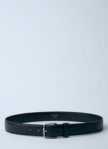 The Row Classic Leather Belt Black row0260043