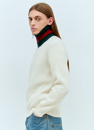 Gucci 羊毛针织织带毛衣 乳白色 guc0155026