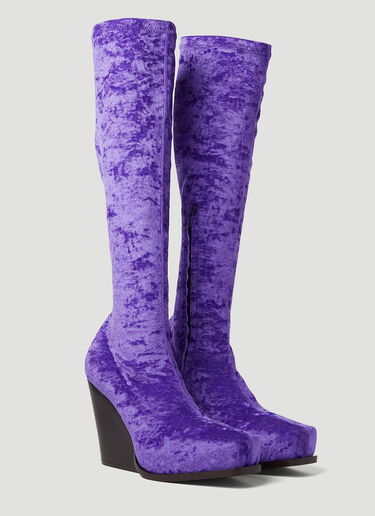 Stella McCartney 丝绒牛仔靴 紫色 stm0250049