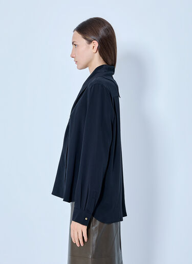 LN-CC® - Max Mara: Silk Tie-Neck Blouse - Black Max Mara Silk Tie-Neck Blouse Black max0265023