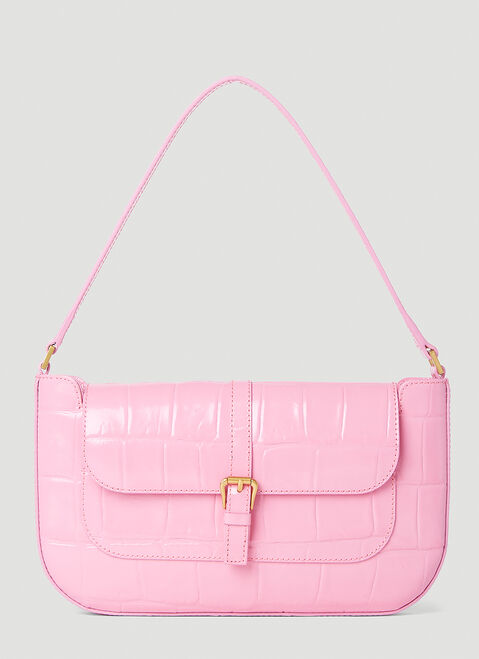 BY FAR Miranda Croc Shoulder Bag Beige byf0253022