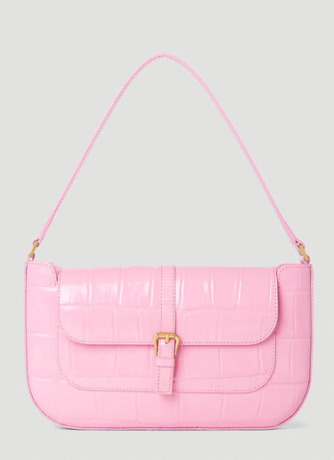 BY FAR Miranda Croc Shoulder Bag Pink byf0252007