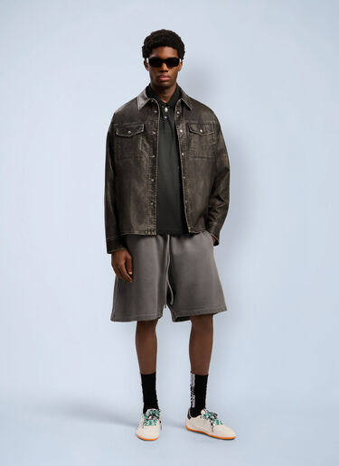 Waist Logo Track Shorts Palm Angels Waist Logo Track Shorts Grey pma0162057