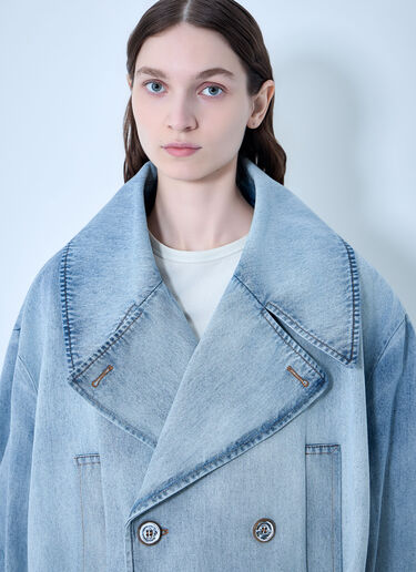 MM6 Maison Margiela Oversized Denim Peacoat Light Blue mmm0264002