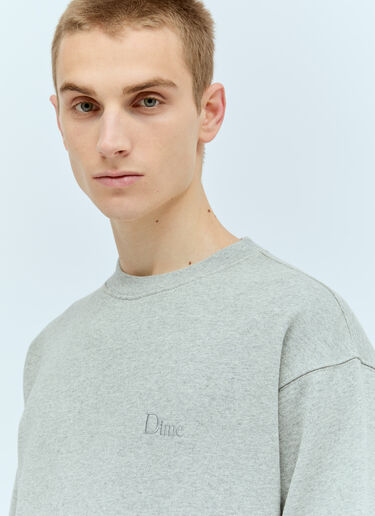 Dime Classic Small Logo Crewneck Sweatshirt Grey dmt0154006