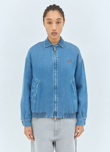 Miu Miu Padded Denim Jacket Blue miu0258062