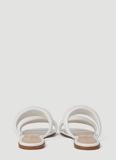 Gianvito Rossi Padded Strap Flat Sandals White gia0251012
