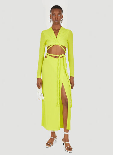 Dion Lee Rope Wrap Skirt Yellow dle0247005