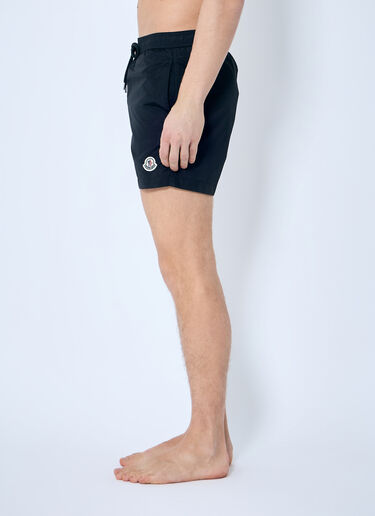 Moncler Logo Patch Swim Shorts Black mon0159035