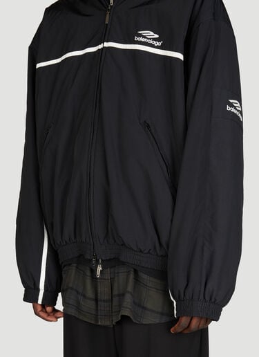 Balenciaga 3B Sports Icon Layered Tracksuit Jacket Black bal0155006
