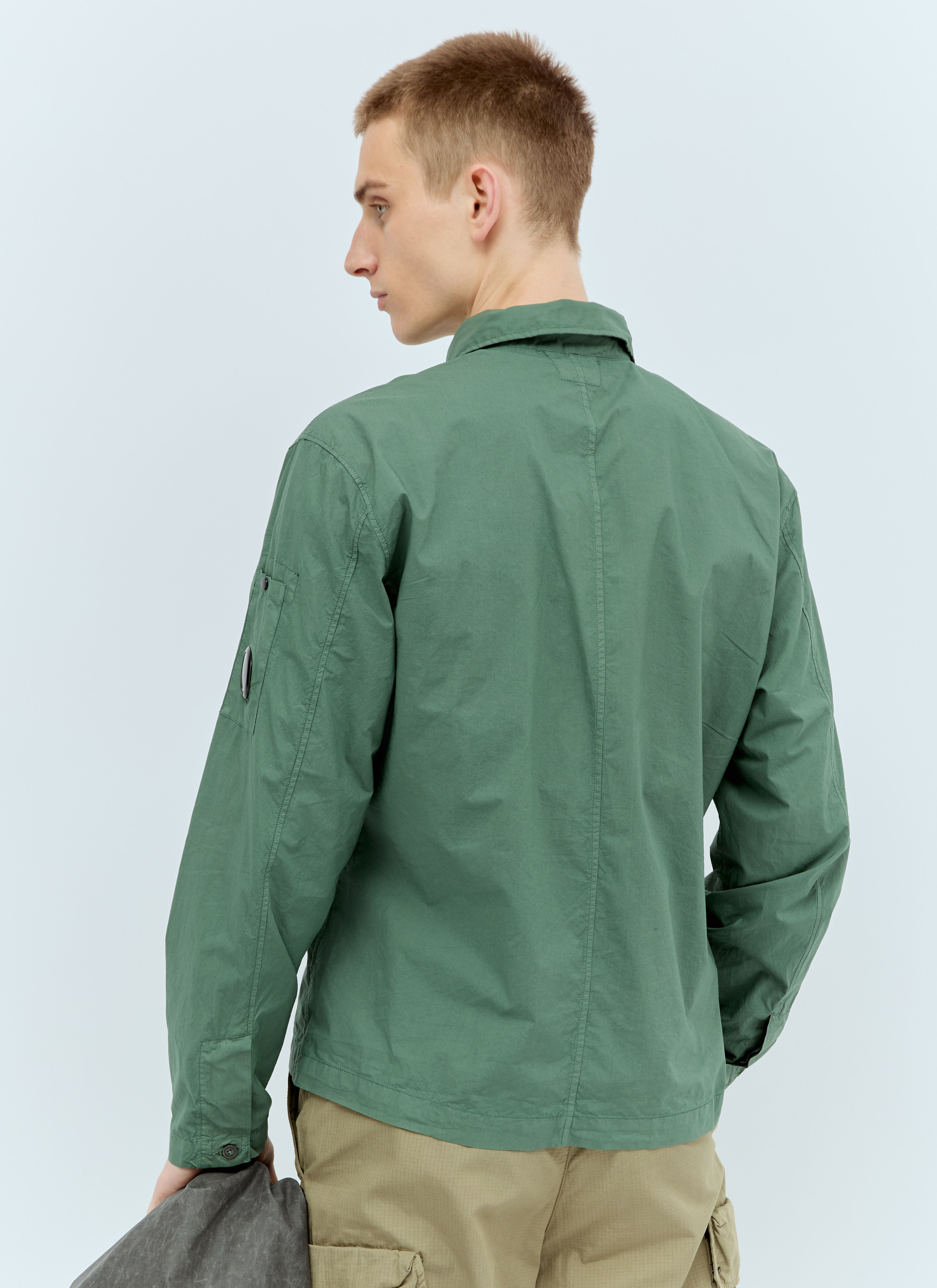 C.P. Company Men's' Poplin Workwear Shirt in Green | LN-CC®