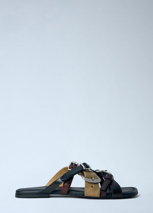 Acne Studios Leather Belts Strap Sandals Brown acn0364020