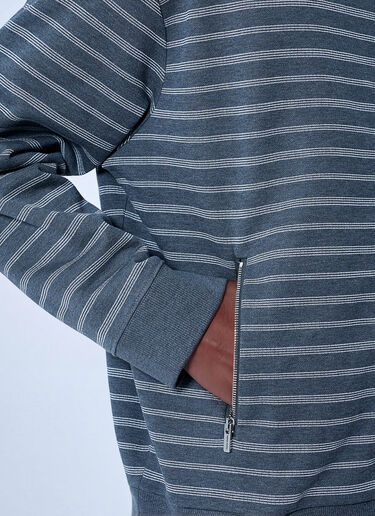 LN-CC® - Miu Miu: Striped Cotton Fleece Jacket - Grey Miu Miu Striped Cotton Fleece Jacket Grey miu0366011
