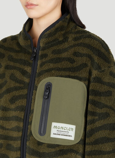 Moncler Salehe Bembury Teddy Zip-Up Sweatshirt Dark Green msb0354008