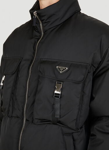Prada Re-Nylon Puffer Jacket Black pra0149006
