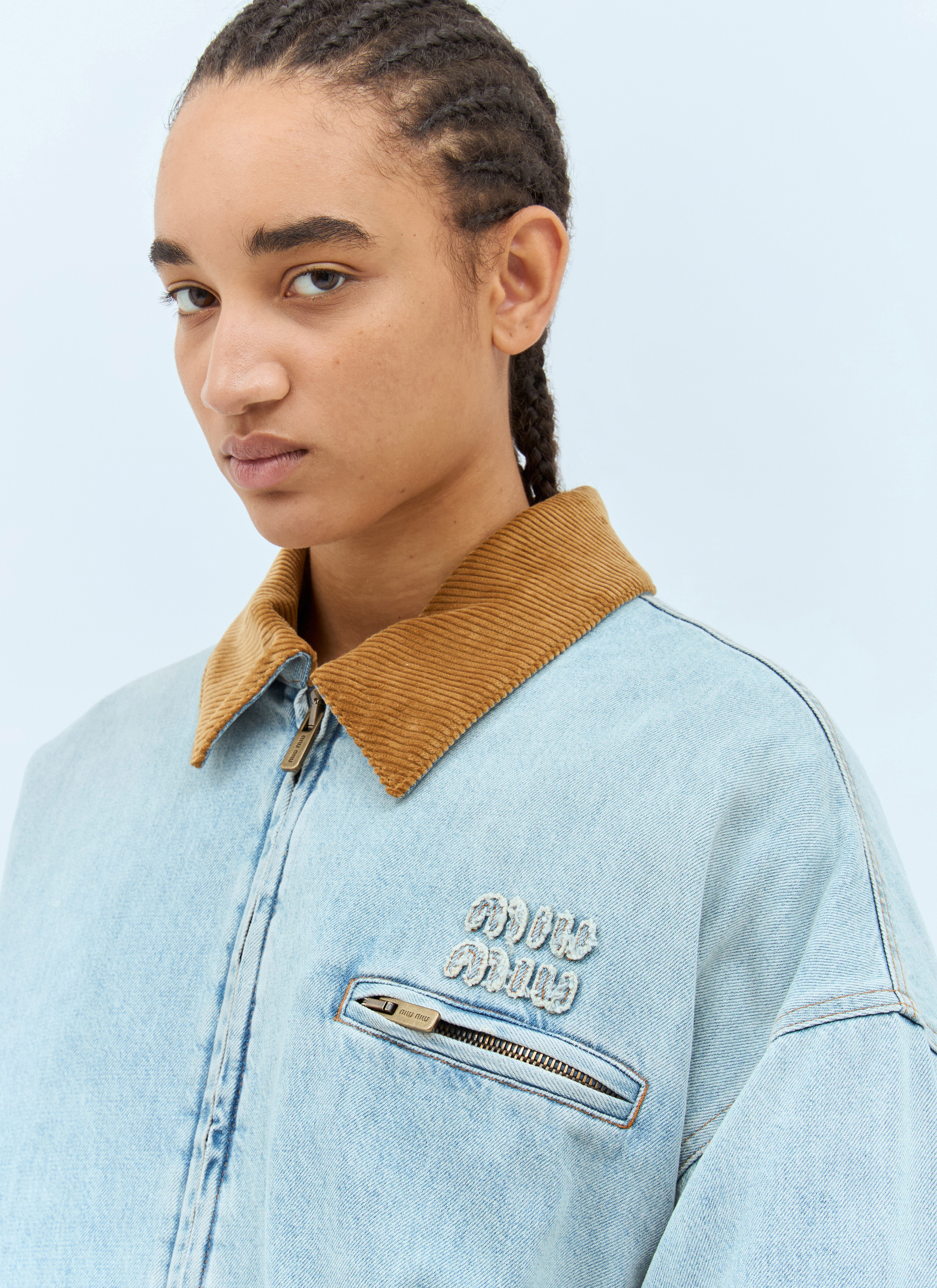 Miu Miu Women's' Padded Denim Jacket in Blue | LN-CC®