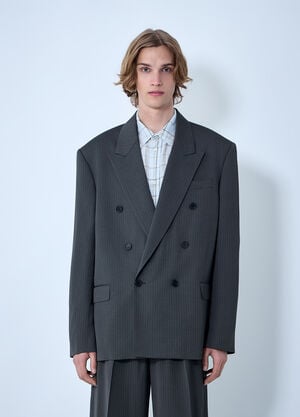Acne Studios Double-Breasted Suit Jacket Grey acn0164035