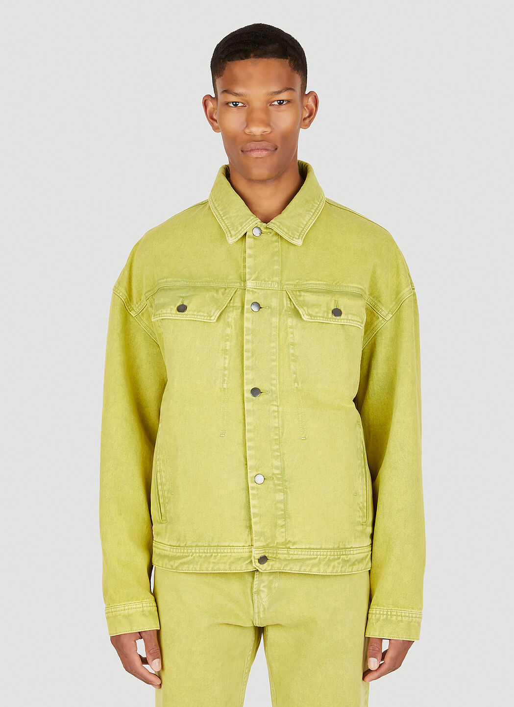 A COLD WALL Overdye Denim Jacket in Green LN CC