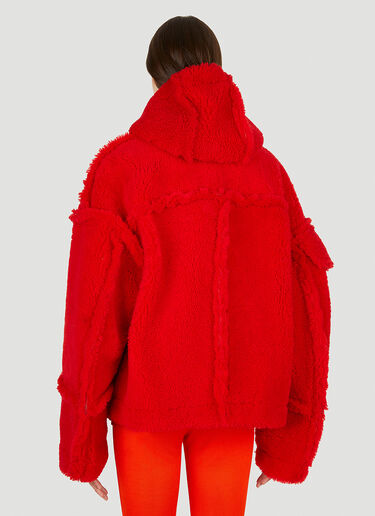 1017 ALYX 9SM Oversized Shearling Jacket Red aly0250022