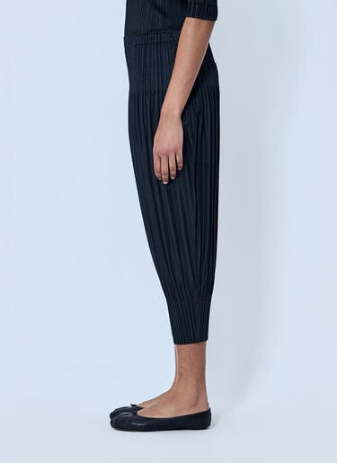 Pleats Please Issey Miyake Pleated Cropped Trousers Black plp0264003