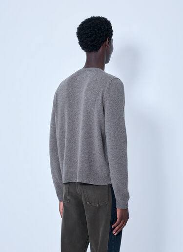 LN-CC® - Maison Margiela: Fused Knit Sweater - Grey Maison Margiela Fused Knit Sweater Grey mla0166008