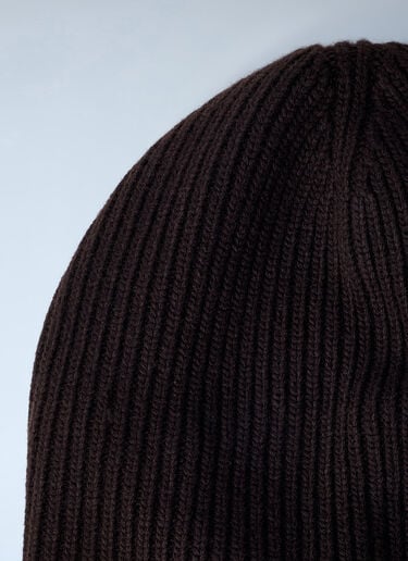 Logo Motif Beanie Hat Miu Miu Logo Motif Beanie Hat Brown miu0262010