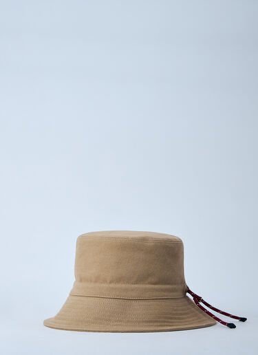 Miu Miu Logo Motif Bucket Hat Beige miu0260026