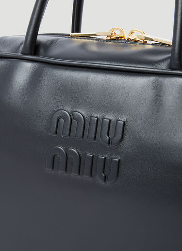 Miu Miu 小号 Trunk 皮革手提包 黑色 miu0254063