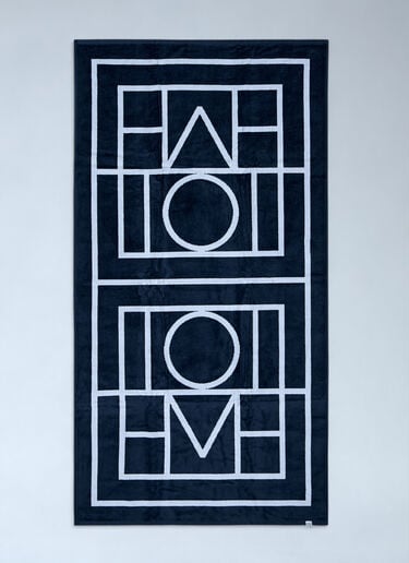TOTEME Monogram Beach Towel Navy tot0261005