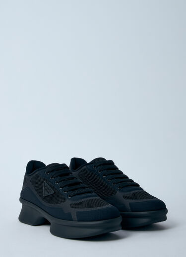 Prada Logo Plaque Sneakers Black pra0260027