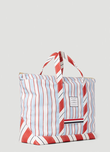 Thom Browne Striped Tool Tote Bag Light Blue thb0251018