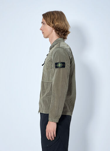 LN-CC® - Stone Island: Technical Nylon Jacket - Green Stone Island Technical Nylon Jacket Green sto0165041