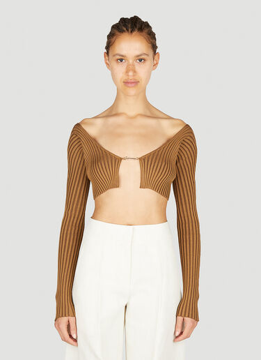 Jacquemus La Maille Pralu トップス ブラウン jac0251036