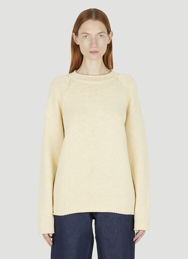 Sky High Farm Logo Embroidered Sweater Cream skh0348017