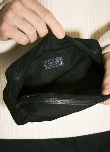 Prada Re-Nylon and Saffiano Leather Cosmetic Case Black pra0159020