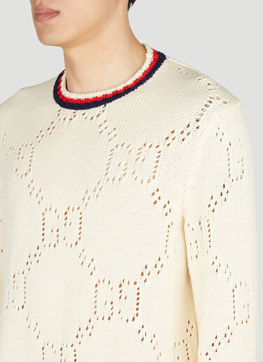 Gucci Perforated GG Sweater White guc0152300