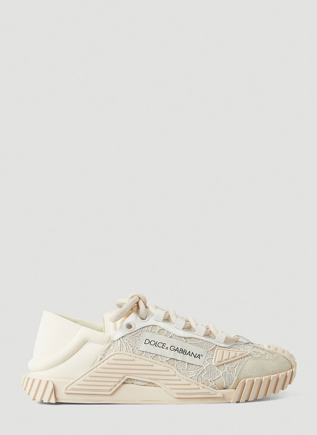 Dolce Gabbana NS1 Lace Sneakers in Beige LN CC